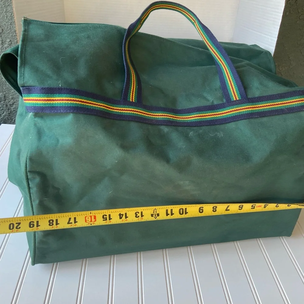 Vintage POLO Ralph Lauren Green Canvas Travel Bag
